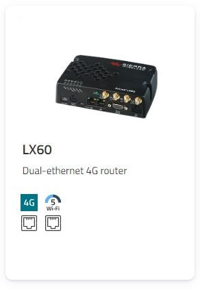 Sierra Wireless AirLink LX60 | Dual Gigabit Ethernet LTE Router - DC P