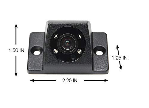 Caméra latérale droite de sécurité à montage en surface avec IR, câble, 5 broches ou adaptateur RCA (RVS-MV3R-IR)