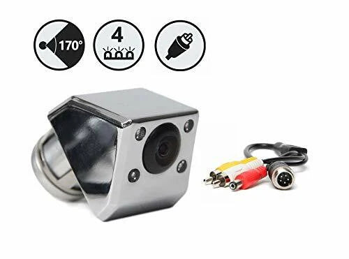 Rear View Safety Chrome Backup Camera w/IR,Cable, RCA Adapter (RVS-BV-811)