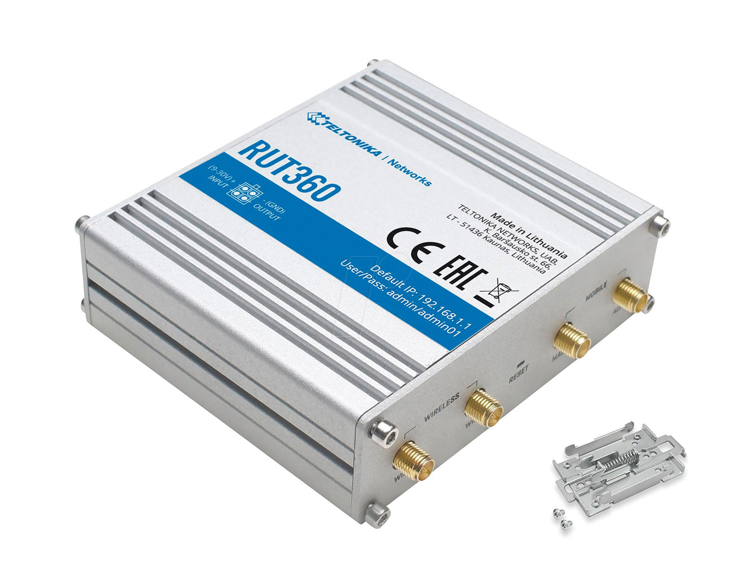Teltonika RUT360100100 - RUT360 4G LTE CAT6 Industrial Router + WiFi