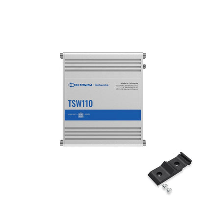 Teltonika TSW110000010 - TSW110 Industrial L2 Unmanaged Switch, 10/100/1000 Mbps Ethernet Ports, Aluminum Housing, 10 Gbps Bandwidth